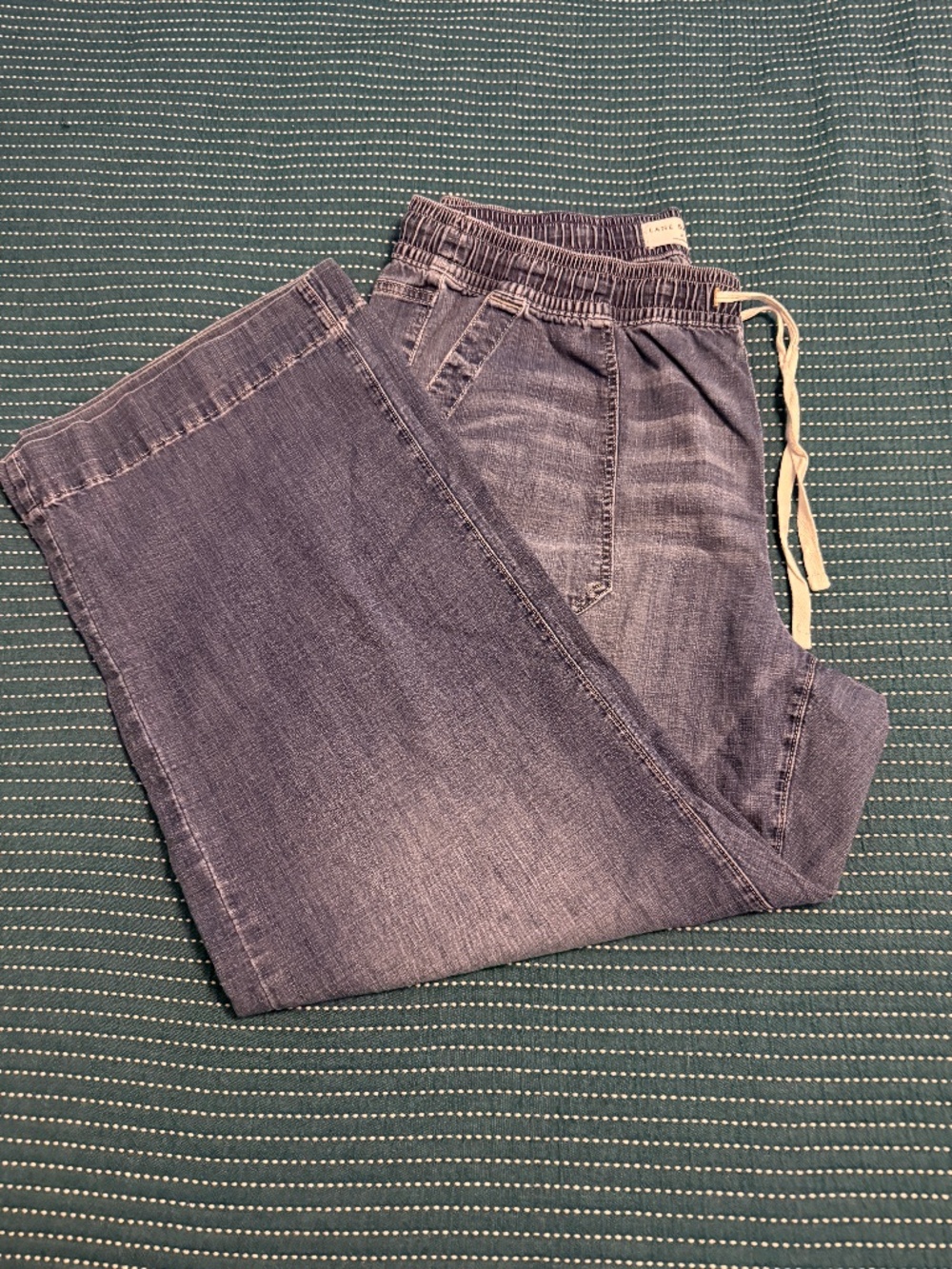 Lane Bryant women's plus size pull on drawstring jeans - size 18